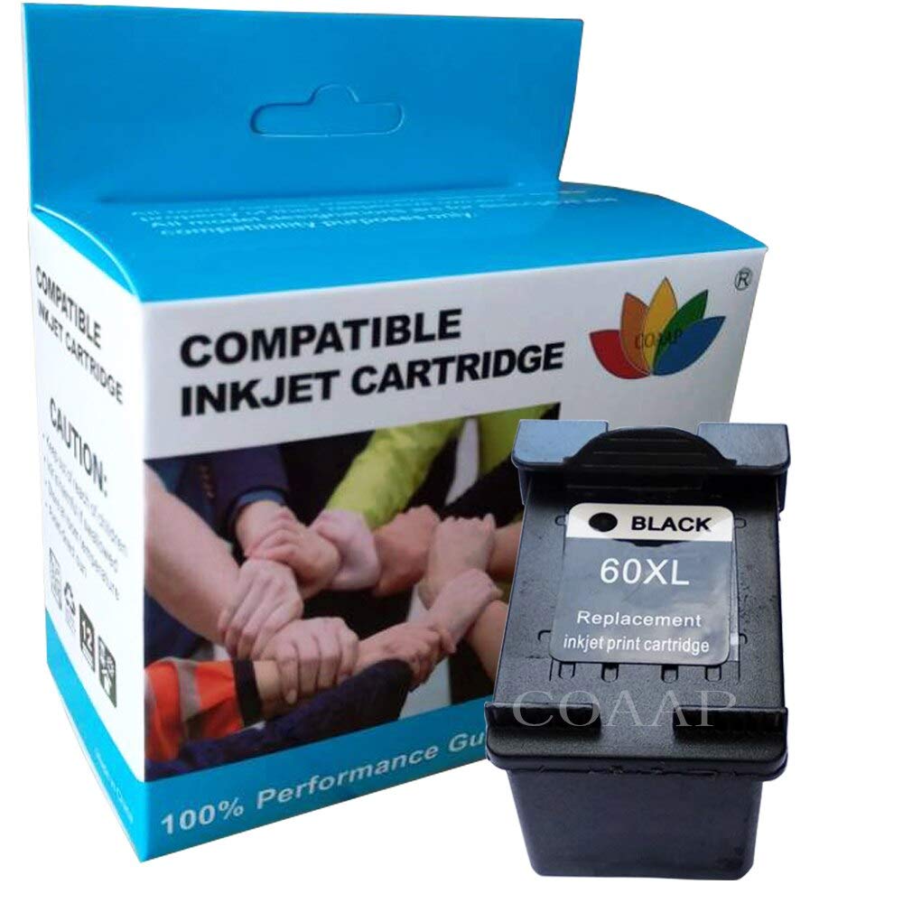 ElEf-Ink Cartridges - Compatible 60XL CH641WN CH644WN ink cartridges for 60 Deskjet F4272 F4275 F4280 F4283 F4288 F4292 F4293 D2660 Printer (2pk - Black)
