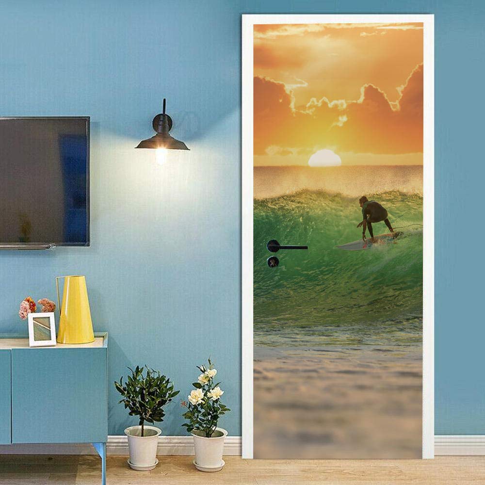 Adesivo Per Porte 3D 90x210 Cm - Carta Da Parati Rimovibile Autoadesiva, Impermeabile - Foto 4