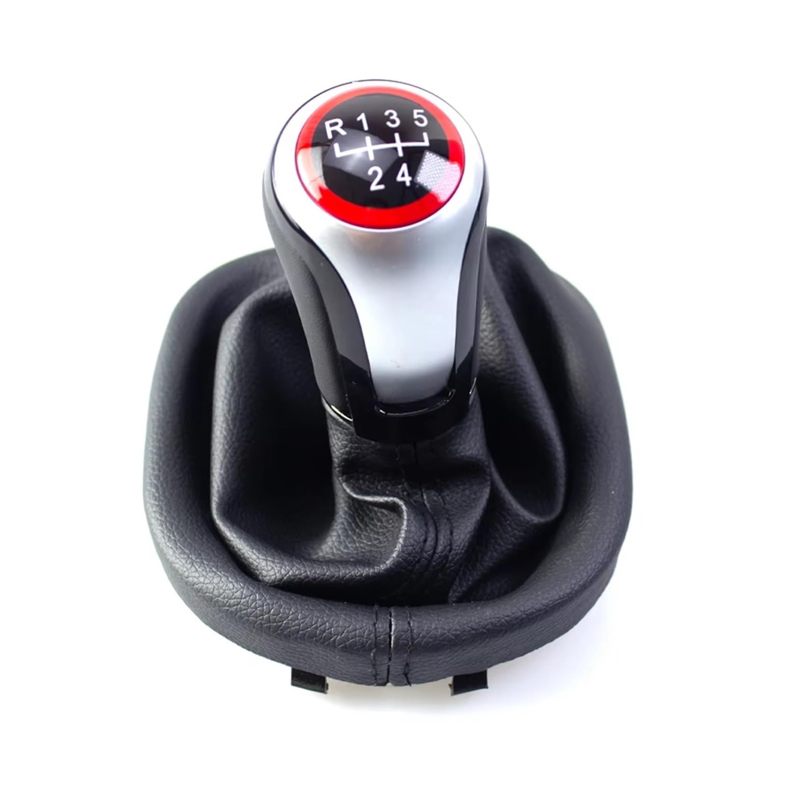 Srvsqtptvk 5 Speed Car Shift Knob For Vw For Touran 2003-2010 For Caddy Ii Mk2 2004-2009 Manual Gear Shift Knob Pu Gaiter Boot Cover 5/6 Speed(5 Speed)
