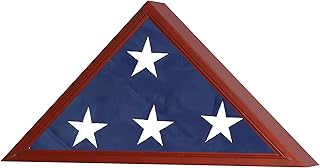 Flag Display Case Shadow Box Frame Holder for 4'x6' Folded Flag, Not for Burial