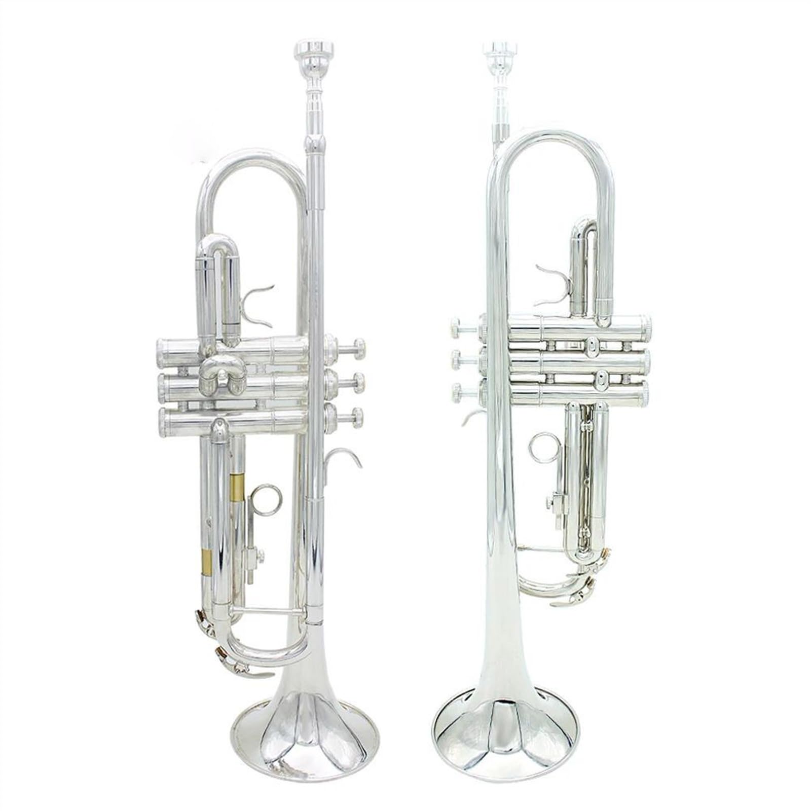 Standard Trompeten Bb-Trompete Messingkorpus Trompetenset Professionelle Blechblasinstrumente B-Trompete Gold/Silber(Silver)