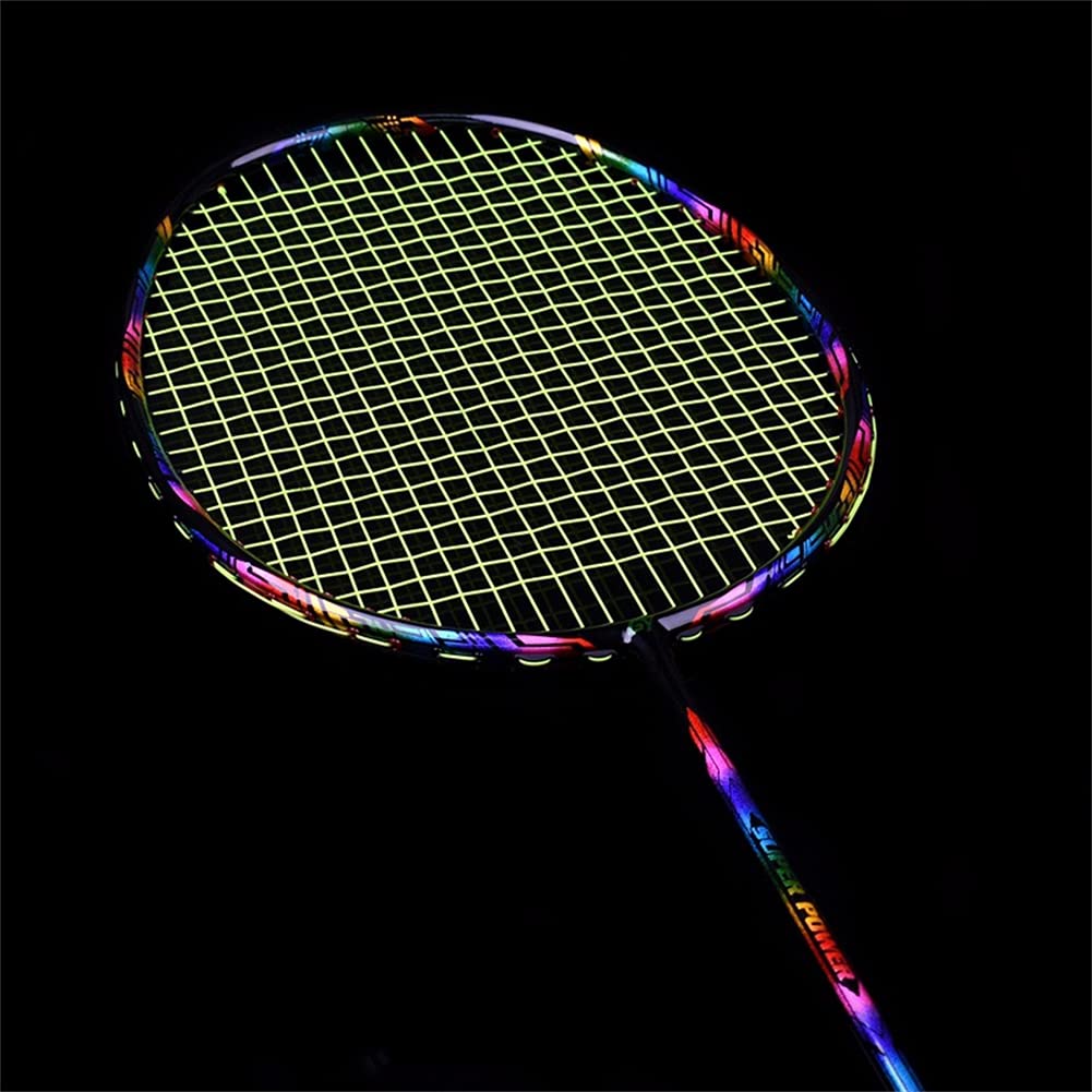 Set di Racchette Offensive Super Leggero per Badminton, Set di Badminton tra Cui 3 Birdie di Badminton in Nylon / 2 Sacchetto di Badminton, 2 Colla A Mano, 2 Bracer,Rosso