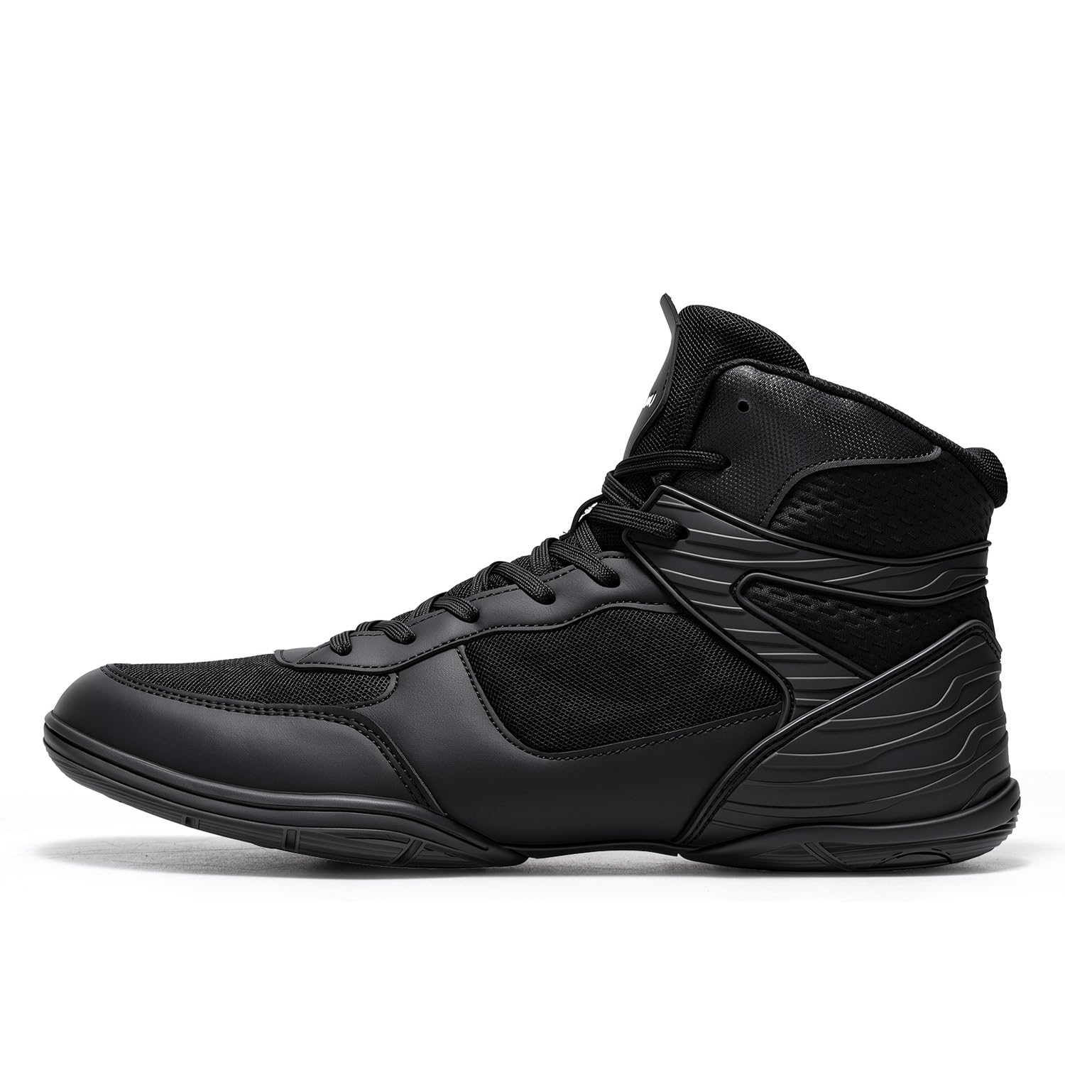 Mens Wrestling Boxing Shoes Wide Youth Mid Top Fitness Boots