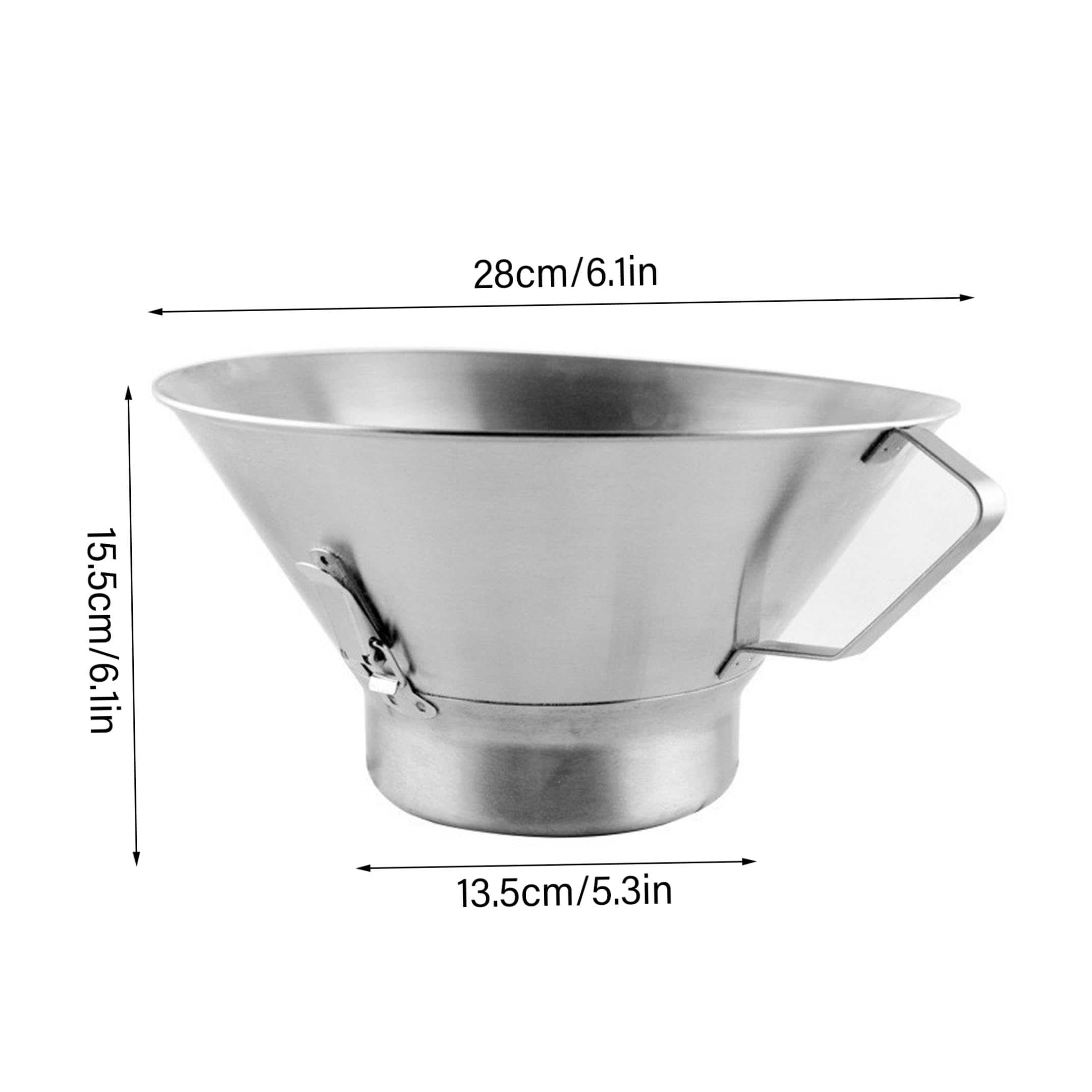 Passoire alimentaire, filtre à huile en acier inoxydable avec poignée, égouttoir à graisse pour poulet frit, frites et utilisation en cuisine