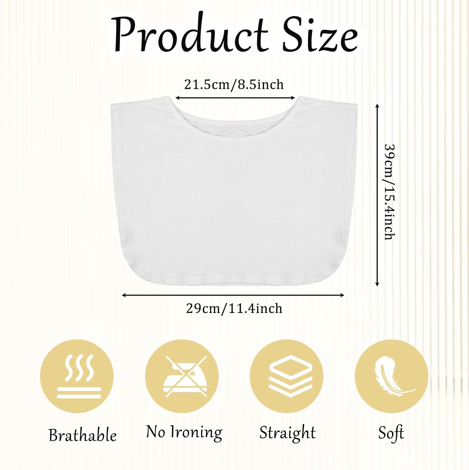 Lace Cleavage Cover up for Low Neckline, Fake Collars for Women, Detachable Modesty Panel Cleavage Cover for Low Cut Dresses Crew Collar Under Blouses Favors - Image 2