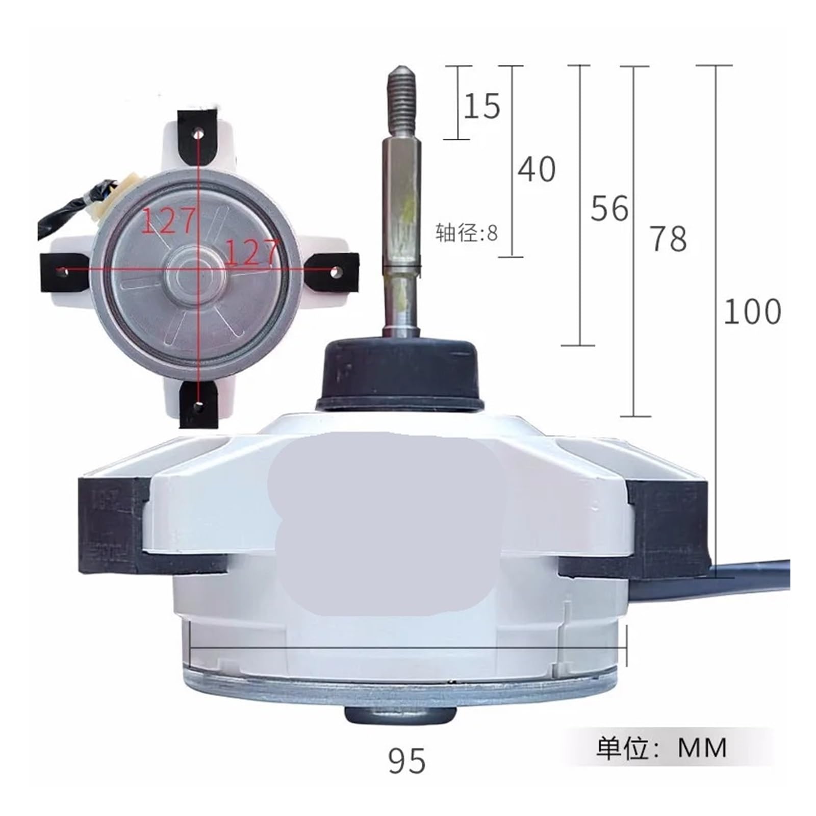 HIZON Unidad Externa de Aire Acondicionado de frecuencia Variable, Compatible con Midea, Motor sin escobillas WZDK34-38G-W DC RDN-310-34-8