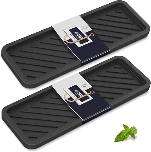 EG-SIPRO Bandeja organizadora de fregadero de silicona, BLBL, paquete de 2, unisex, 8 colores, accesorios para lavavajillas