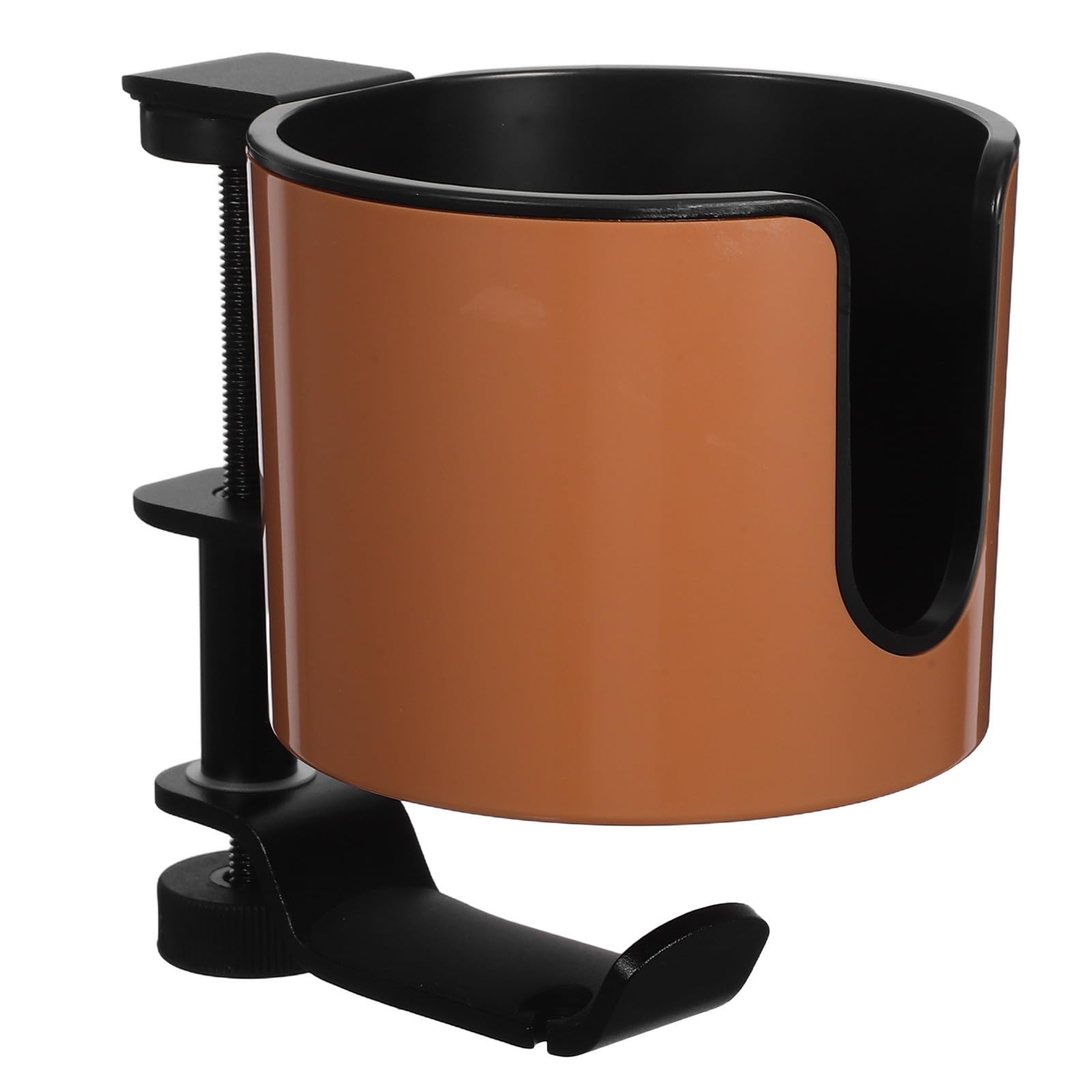 Verstellbarer Becherhalter für Tisch mit Sicherer Schreibtischklemme aus Aluminiumlegierung und Abs 2 in 1 Design für Büro und Arbeitszimmer Platzsparend
