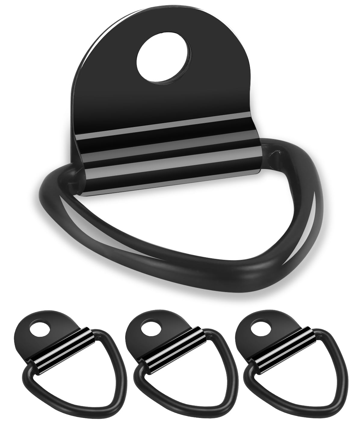 GAUATO Zurösen 4 Stück, V Ring Aufbauring mit Last 400 kg, Zurrring Zurröse Autoanhänger Anhänger Haken mit Befestigungsösen, Anschlagpunkt Verzurrösen für Anhänger LKW Trucks Ladungssicherung