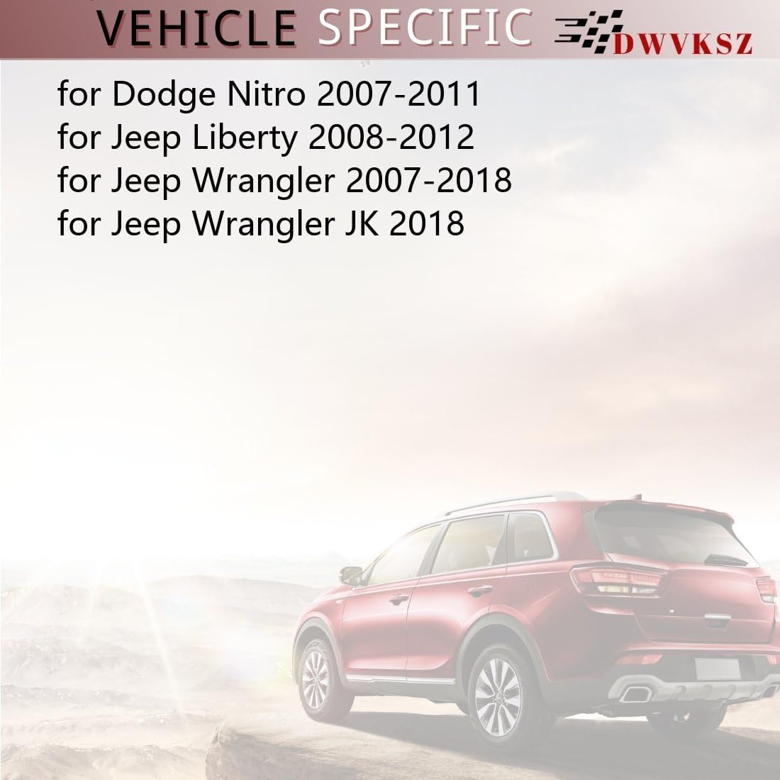 1x Rear Disc Brake Caliper Repair Kit Replaces# 5093187AA, 5093188AA for Jeep Wrangler 3.6L 2012 2013 2014 2015 2016 2017 2018, for Wrangler 3.8L 2007 2008 2009 2010 2011