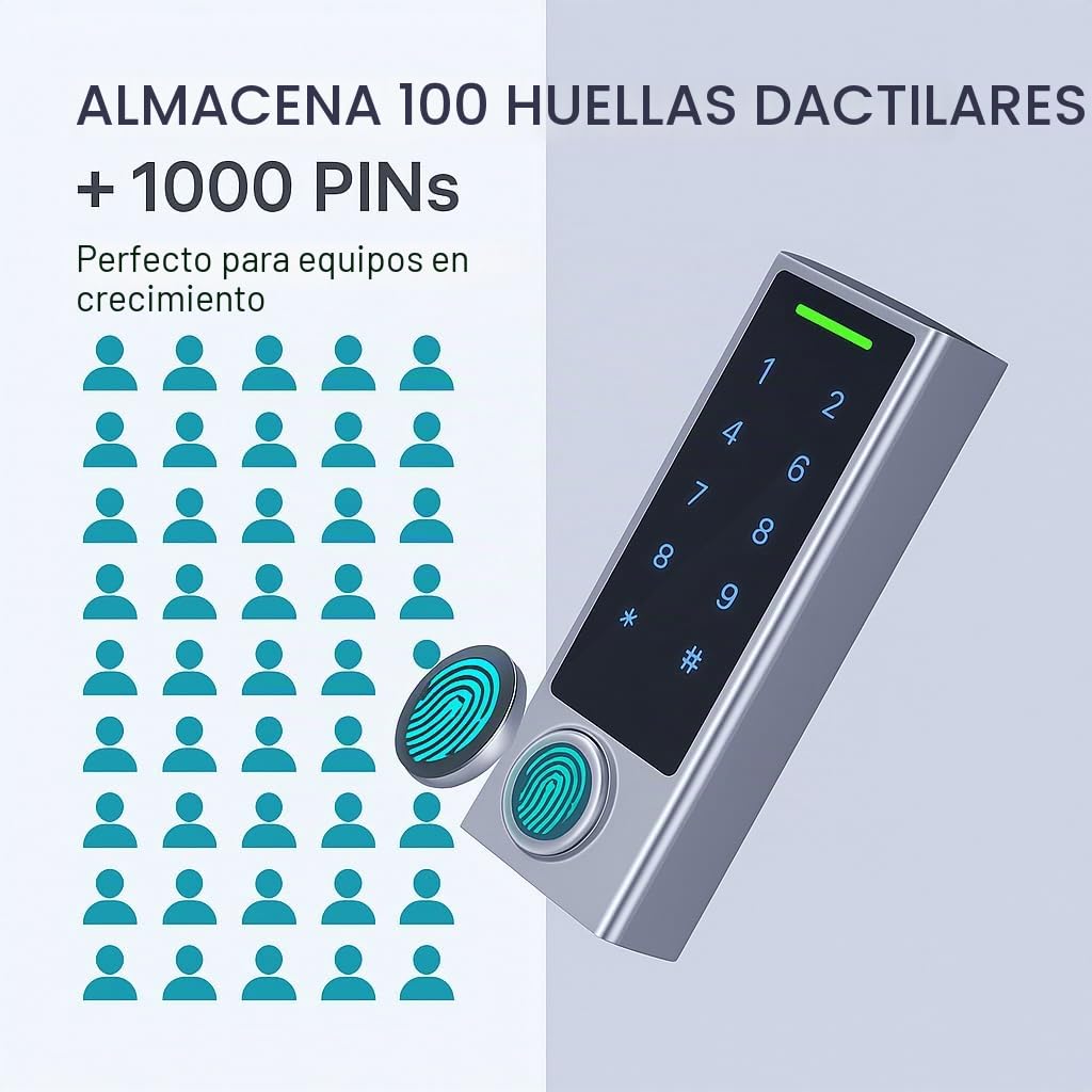 Sistema De Control De Acceso Bluetooth, Teclado De Control De Acceso Inalámbrico Controlador De Acceso De Huellas Dactilares, Teclado De Contraseña Impermeable Controlador De Acceso De Seguridad De En