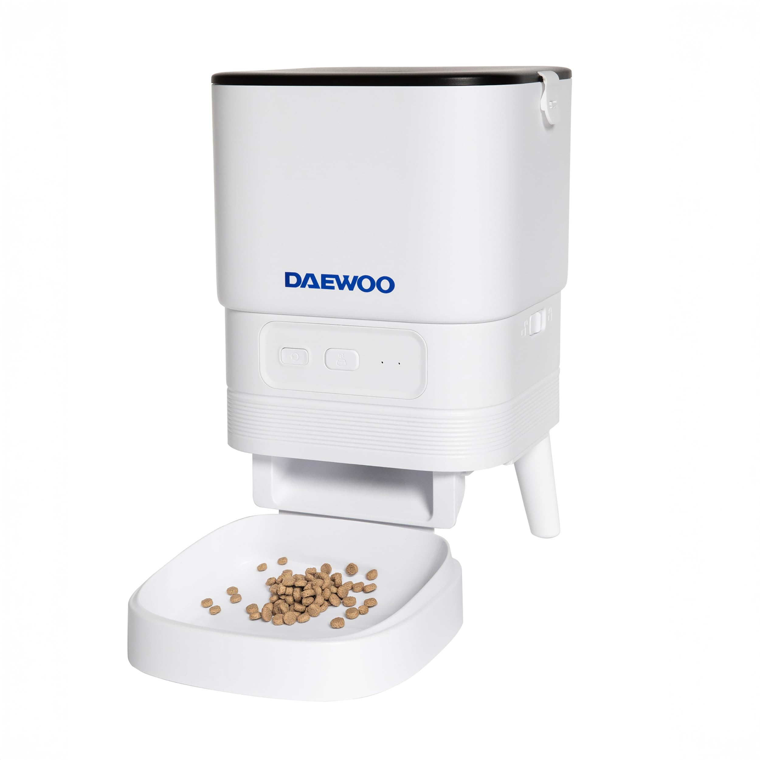 Daewoo - Distributore Automatico Cibo Gatti e Cani 4L con Controllo tramite App TUYA, Dispenser Crocchette Gatto con Programmazione Fino a 10 Pasti al Giorno, Display LCD, Cani e Gatti Accessori