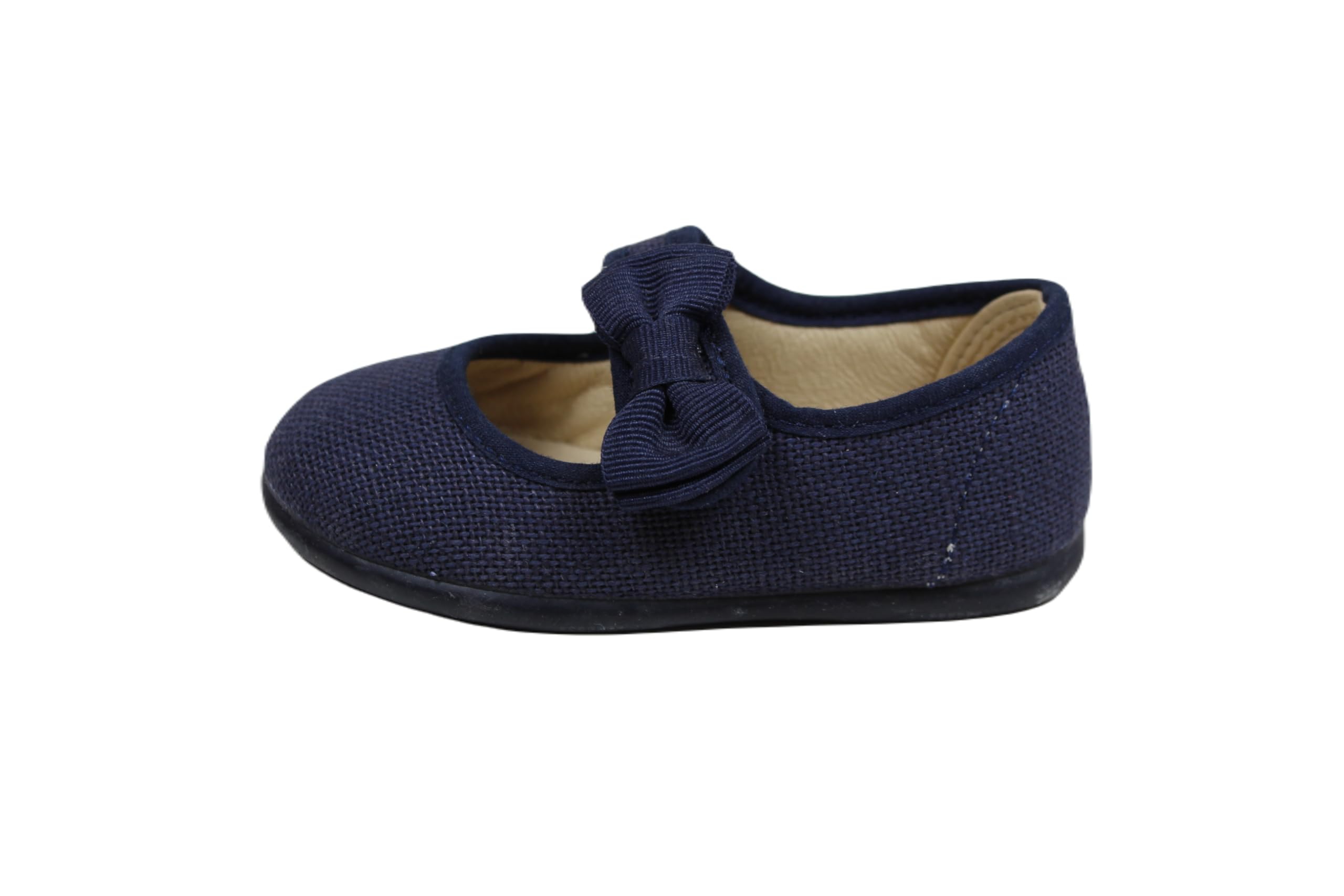 JOVEN 900SIN Merceditas Lona para Niña Lazo-Zapatillas Lona para Niña-Manoletinas niña Lino-Merceditas de Verano