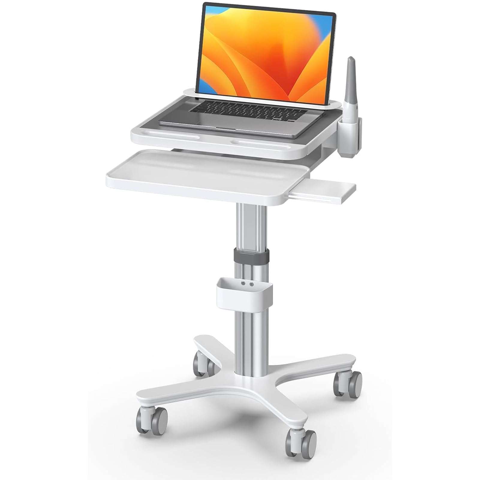 LYJIANGXIN Dental Trolley Cart with Large Tabletop and Retractable Keyboard