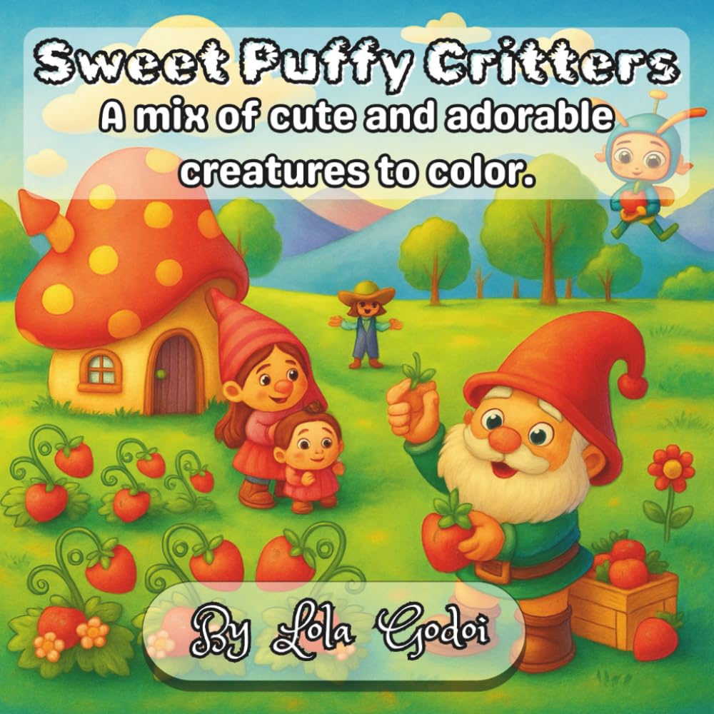 Sweet Puffy Critters: Relaxing Pages Filled with Puffy Friends