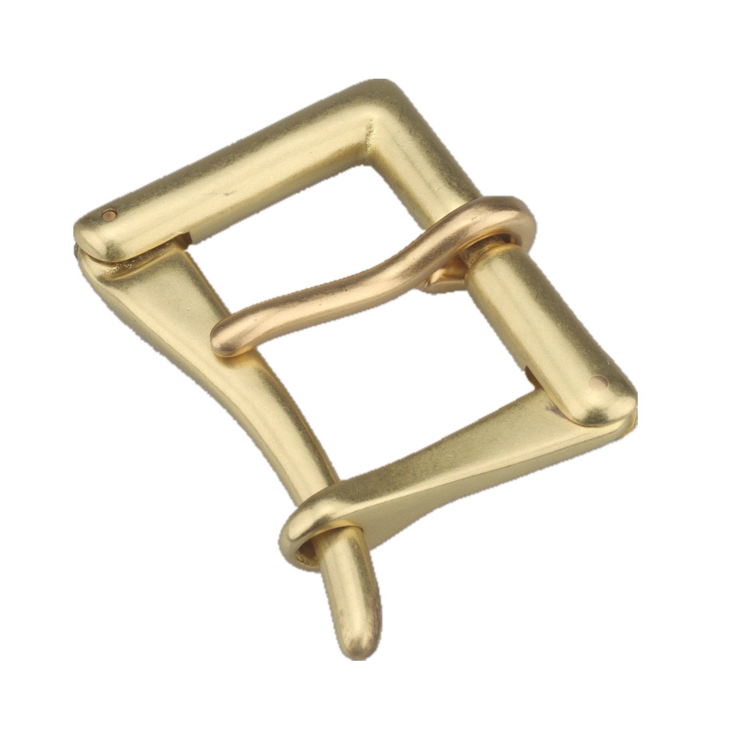 Single Prong Solid Brass Belt Buckle Square Center Bar Buckles