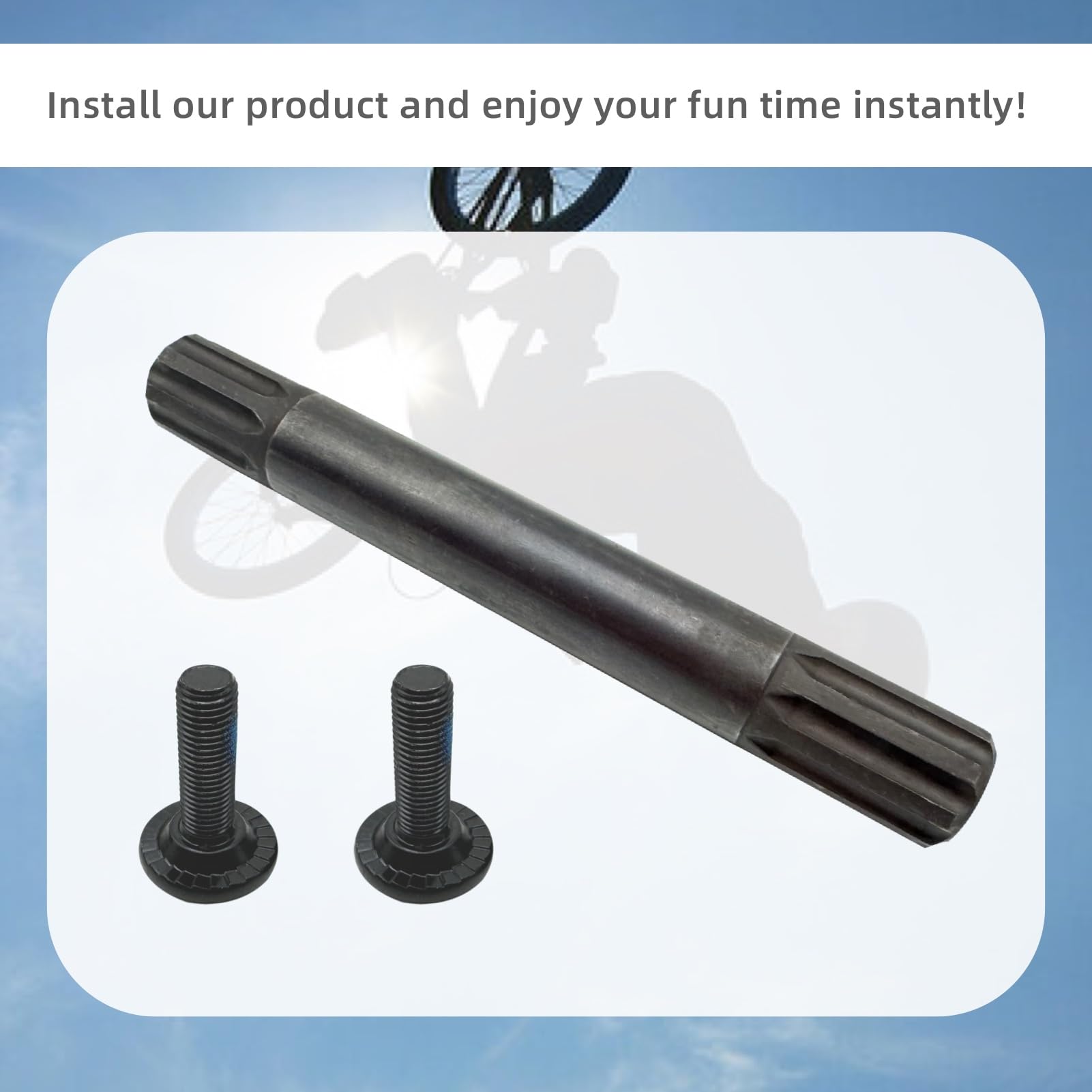 Amazon.com : Memiuyelay 8 Spline CHROMOLY BMX Spindle 5.9“ Fit for