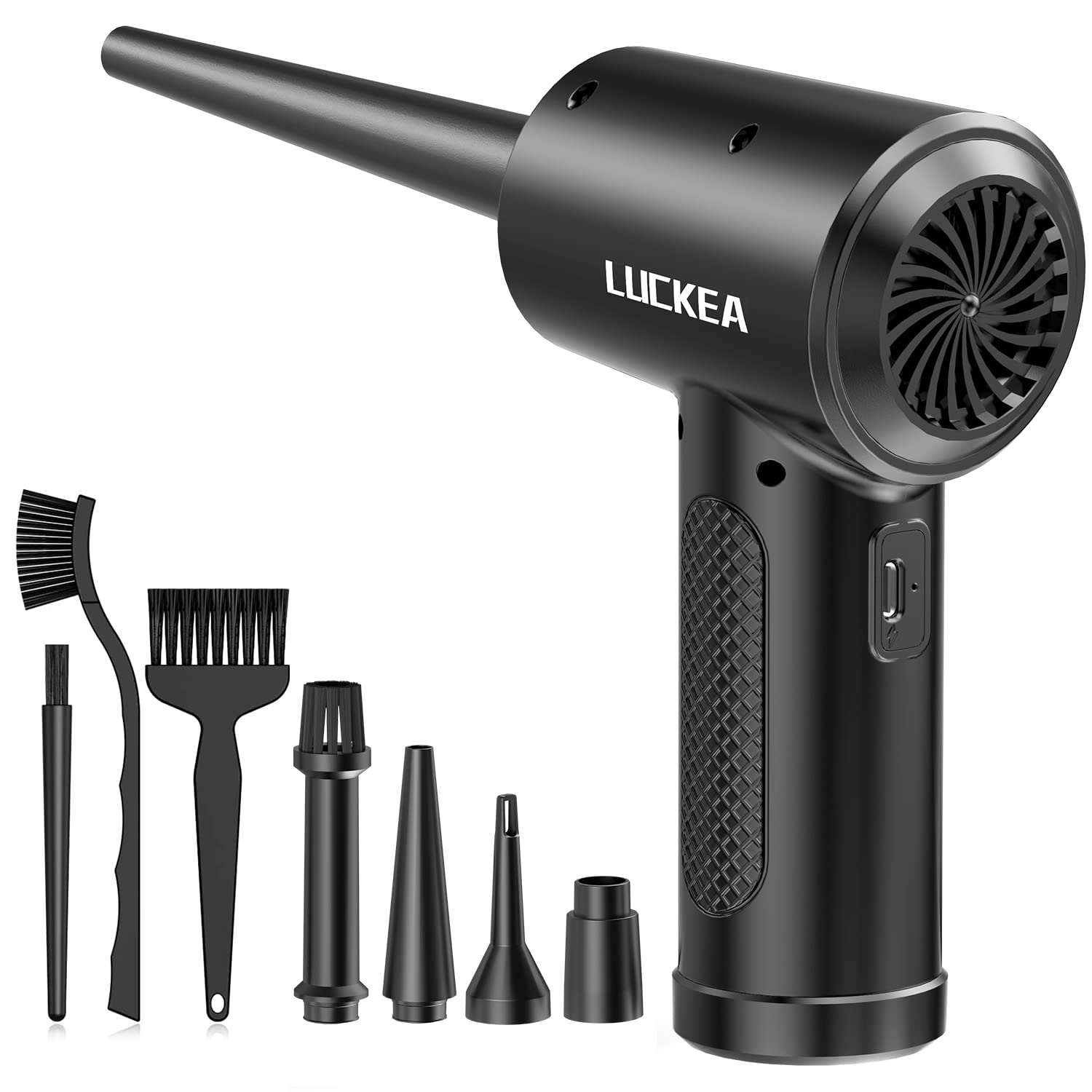 Elektrisches Staubgebläse Druckluftspray PC Reinigungsset 3-Gang Air Duster mit LED-Licht