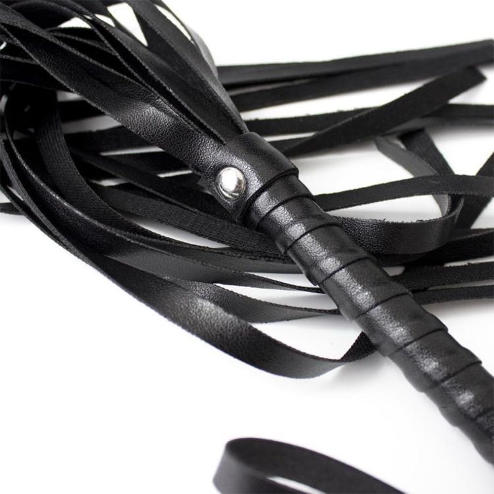Látigo de Equitación de Cuero PU con Borlas para Deportes Ecuestres