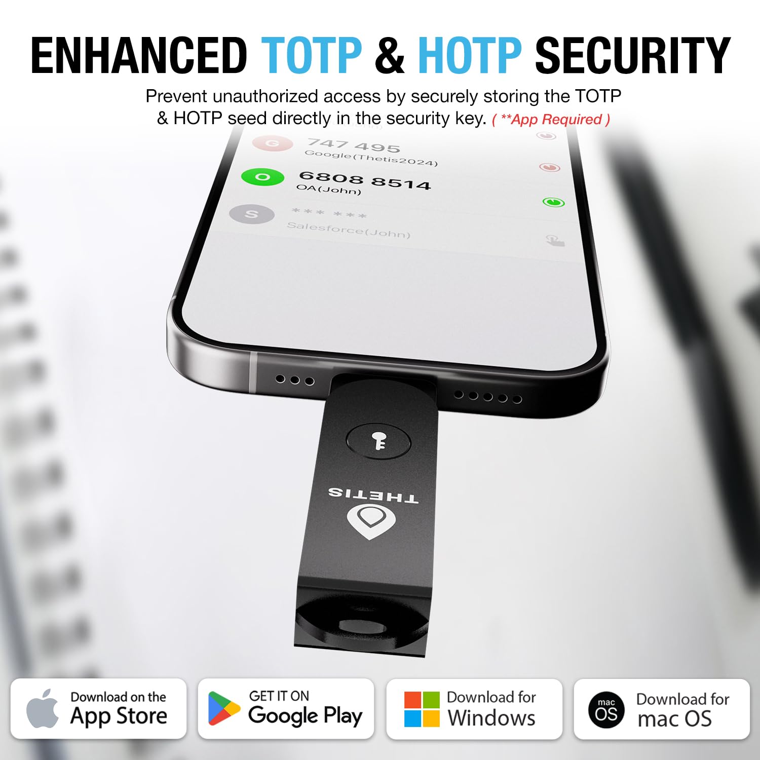 Thetis Pro For Business - Llave de Seguridad FIDO2 L2 MFA y NFC Passkey Access para ERP Escolar, Cuenta en línea de empleados, Compatible con Coinbase Google Workspace Apple ID Window Salesforce