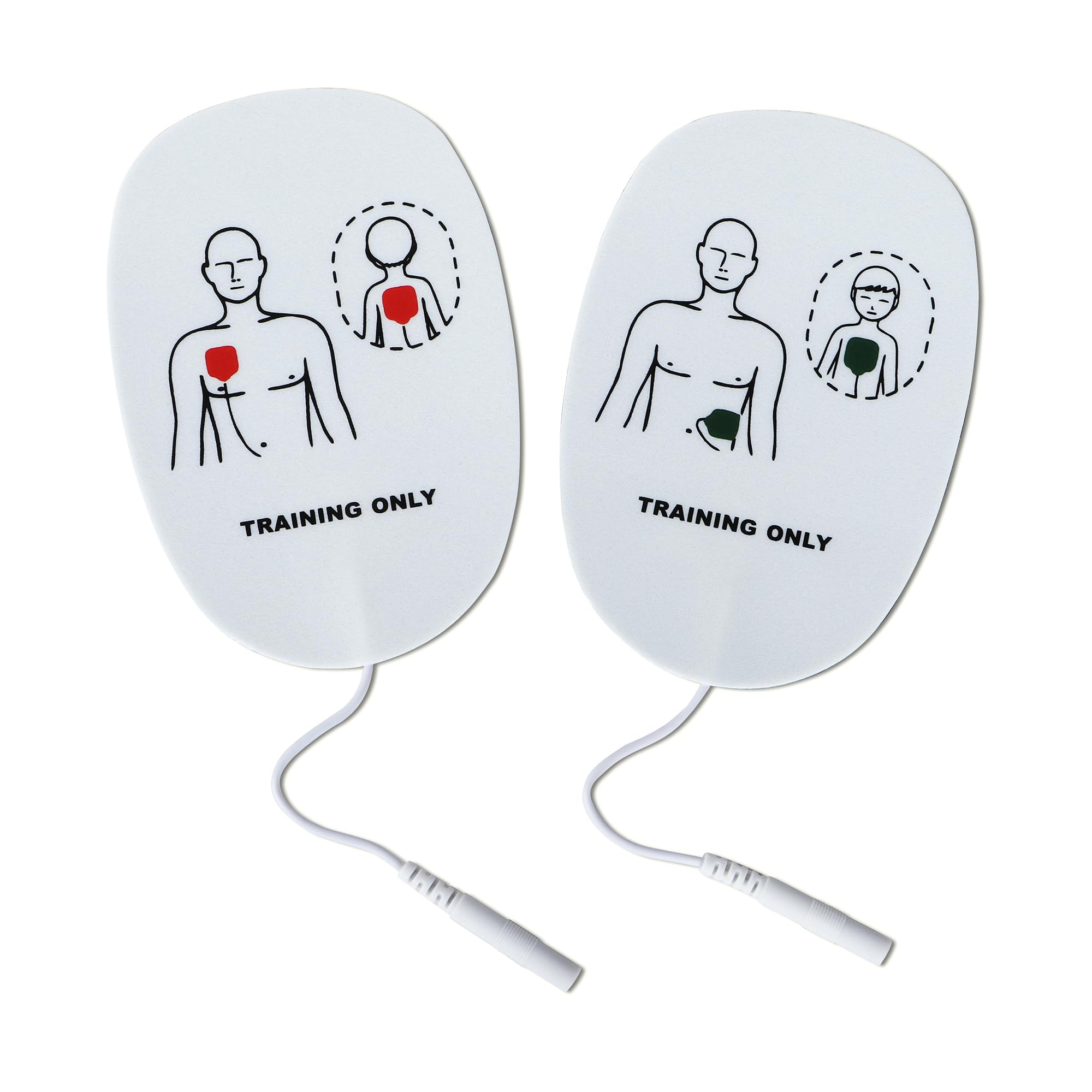 Parches Desfibrilador Entrenamiento - Paquete de 5 electrodo de entrenamiento AED de repuesto compatibles con XFT-120C, XFT-120C+, XFT-d0009, XFT-120GA, XFT-120N (Modo adulto y pediátrico)