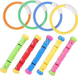 Sosoport Conjunto De Jogo De Mergulho 9 Pçs Anel De Mergulho Brinquedos De Natação Anéis De Brinquedo Bastões De Mergulho Bastões De Mergulho Anéis De Mergulho Brinquedo De Água Para