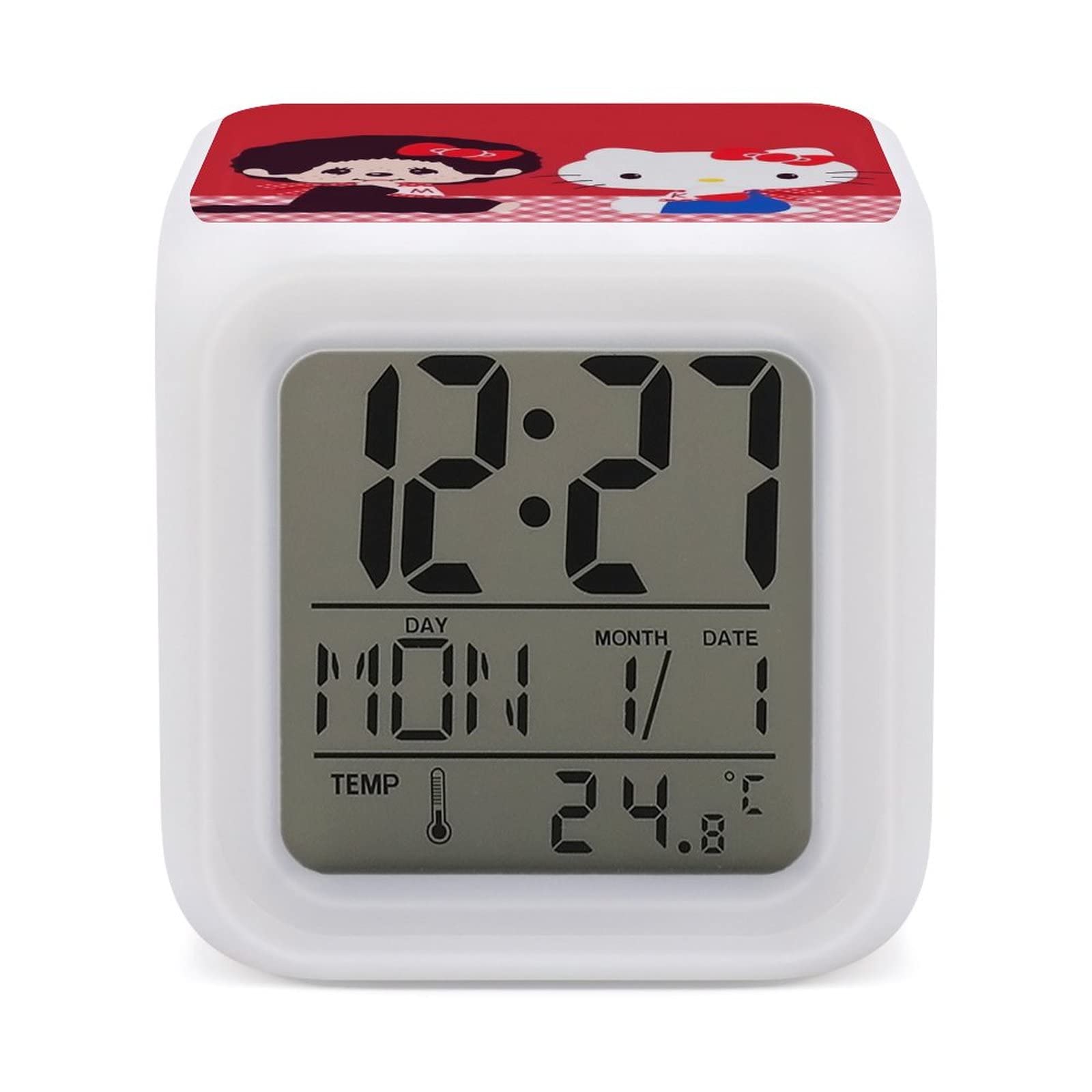 Amazon.co.jp: モンチッチ 目覚まし時計 デジタル置き時計 温度湿度計