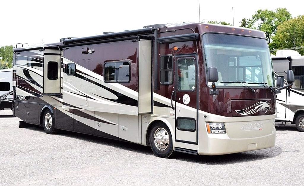 HEADLIGHTSDEPOT Black Housing Halogen Left and Right Headlights Pair Compatible With Tiffin Allegro Red 2009-2012