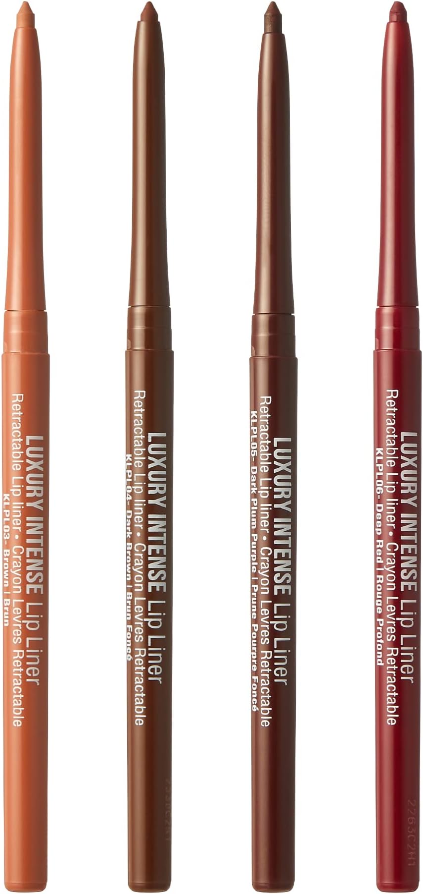 KISS NEW YORK Professional Lip Liner, Long-Lasting Luxury Intense Lipliner, Creamy Retractable Easy to Use Richly Pigmented Lip Liner Pencil 3 PCS (4 Count)
