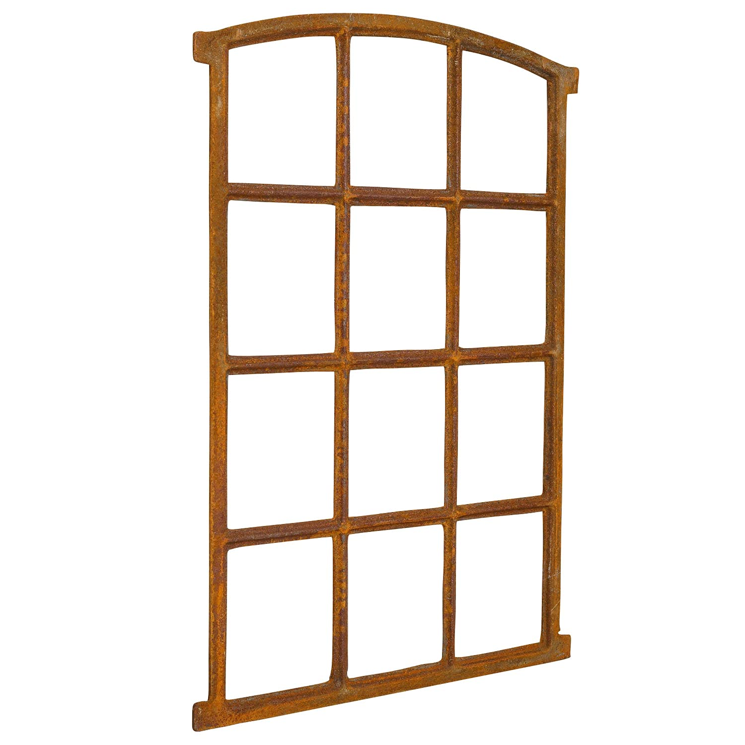 aubaho Stallfenster Scheunenfenster Fenster 12 Felder Eisen 78cm Rost Antik-Stil Eisenfenster Kirchenfenster Sprossenfenster