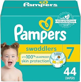 Pampers Swaddlers Diapers - Size 7, 44 Count, Ultra Soft Disposable Baby Diapers