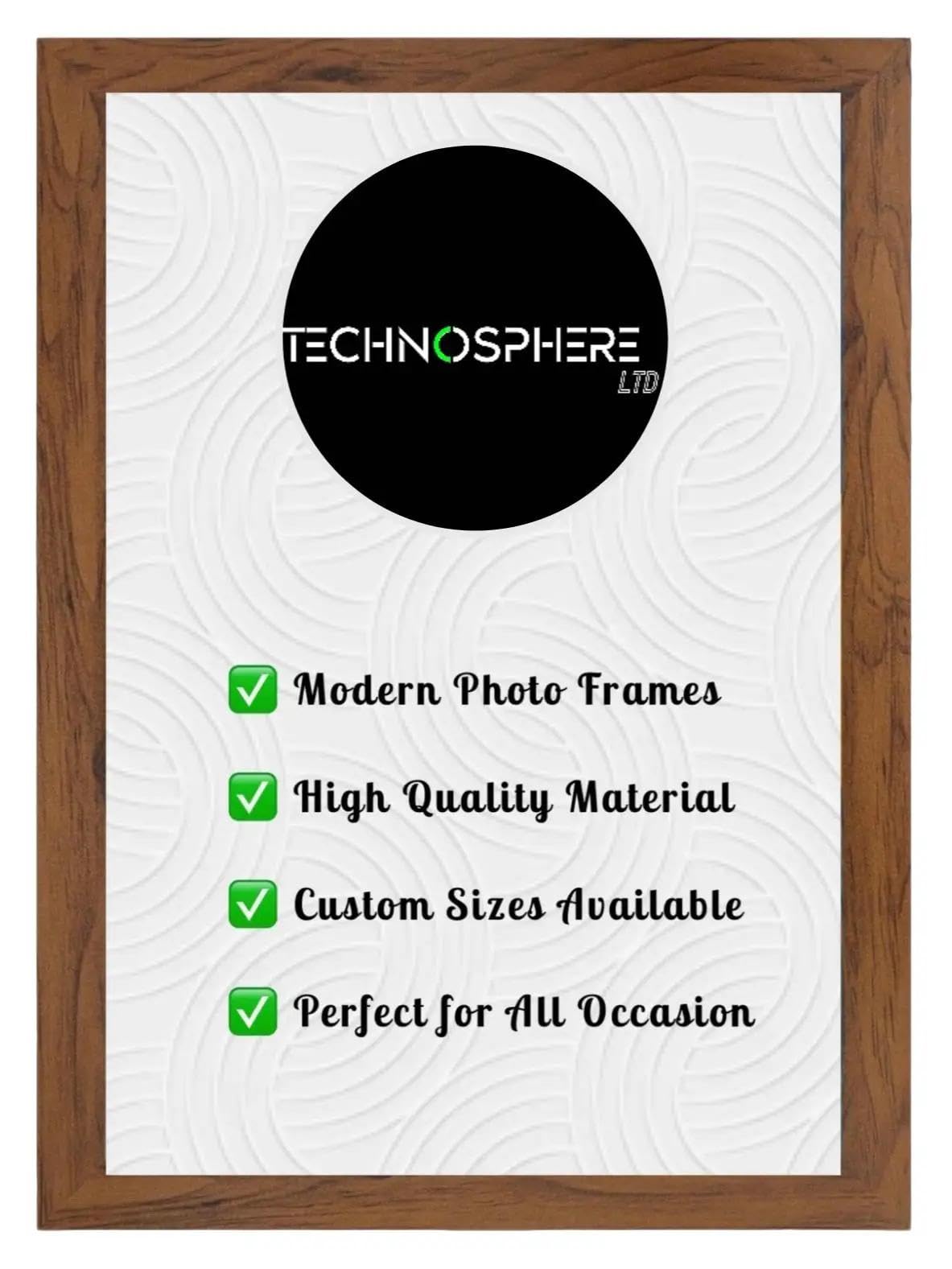 Picture Frames Wooden Black 30 x 13 Inch 76cm x 33cm Picture Frame Poster Frame Hanging Landscape Portrait - In Multiple Colours (Walnut)