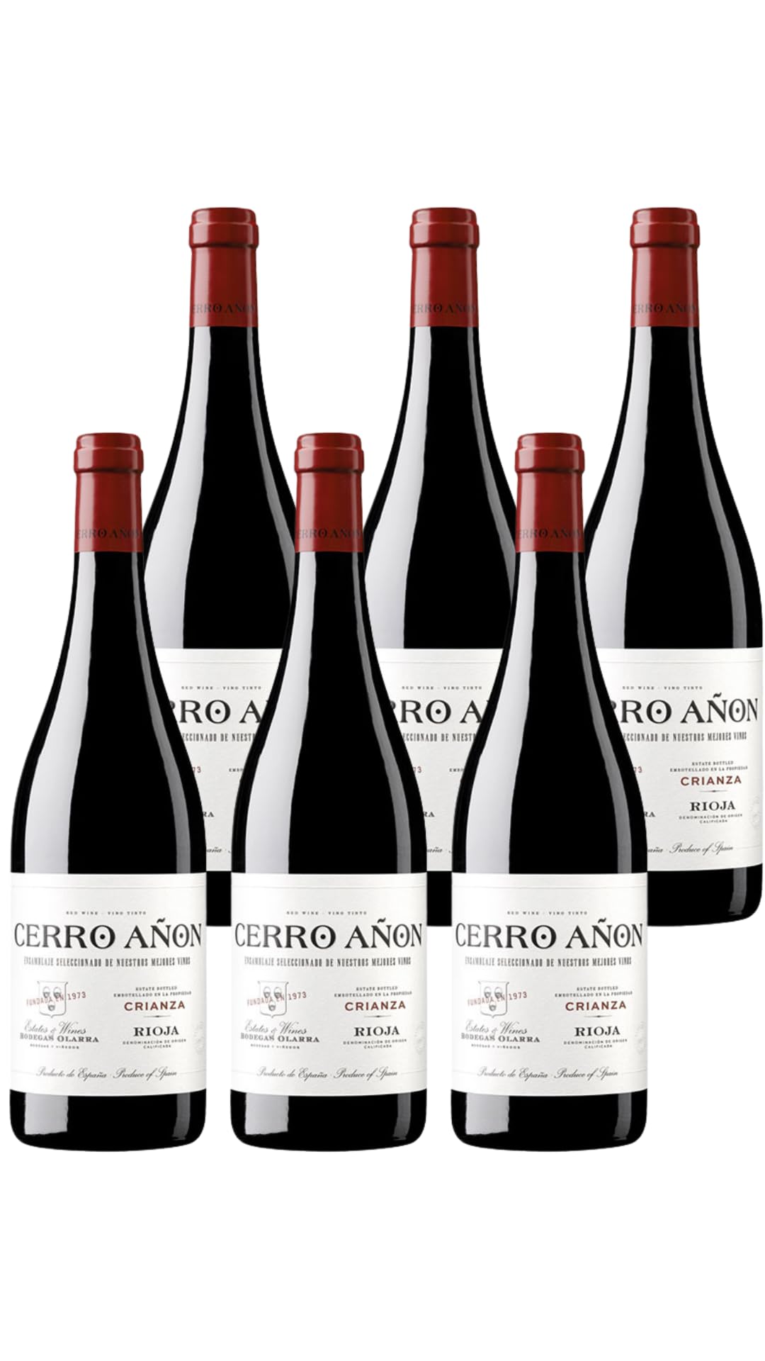 Cerro Añón Crianza – Vino Tinto D.O. Rioja | Pack de 6 Botellas (75 cl) | Envío Gratis | Tradición y Elegancia