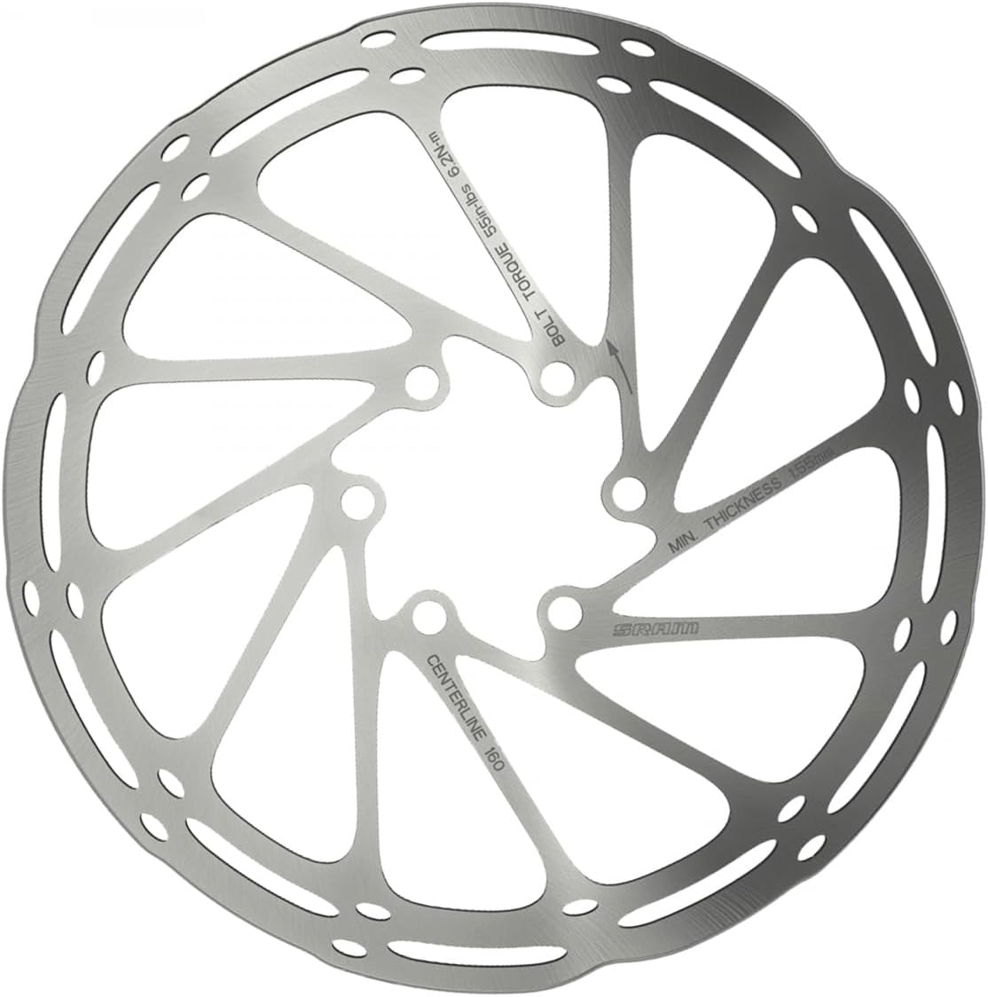SRAM CenterLine Disc Brake Rotor - 220mm, 6-Bolt, Silver