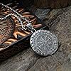 bahamut Mens Viking Fenrir Wolf Odin Raven Pendant Necklace,Norse Amulet Jewelry Viking Gifts for Men (Silver Fenrir Wolf) #3
