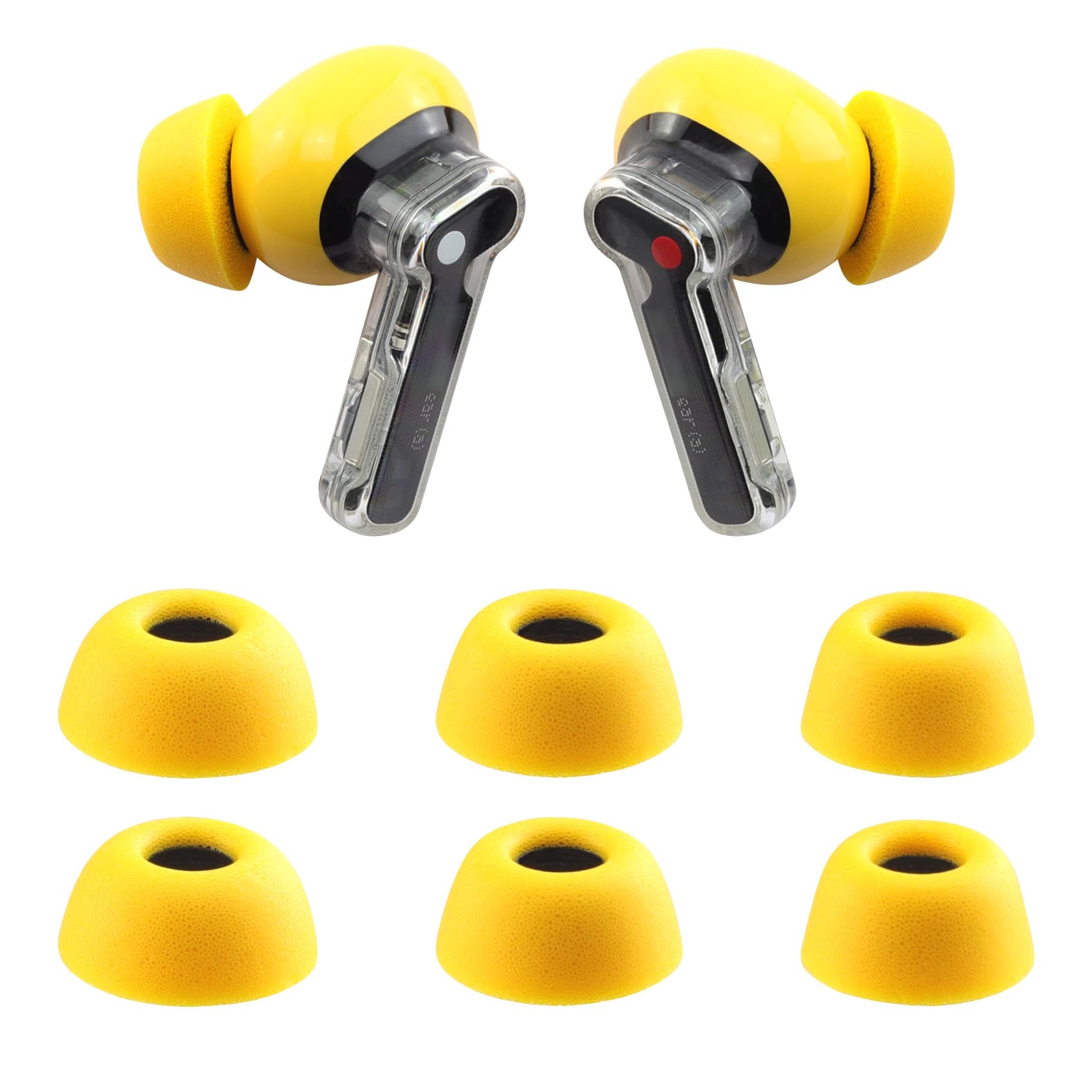 Photo 1 of NANLANFAN Replacement Foam Ear Tips for Nothing Ear/Nothing Ear (a) / CMF Buds Pro 2 / CMF Buds 2 Plus/CMF Buds 2a Wireless Earbuds, Ultimate Comfort, 3 Pairs (S/M/L, Yellow)