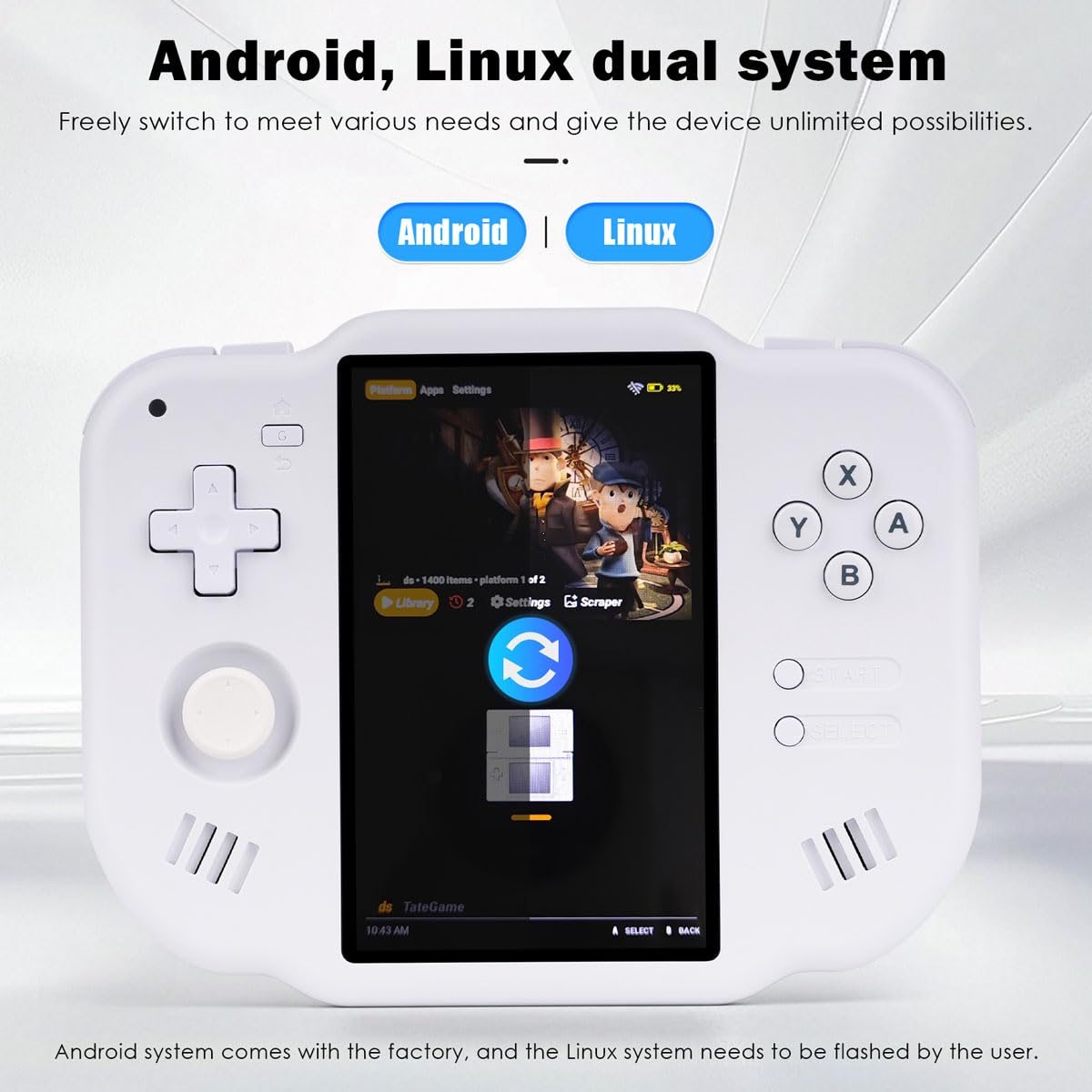 MagicX Zero 40 Handheld Game Console,4.0 Inch IPS Classic System