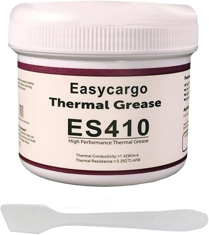 Easycargo 200gr Thermal Paste Kit, Conductive Grease, Heatsink White Silicone Carbon Compound for Cooling Heat Sink Interface GPU VGA LED MOSFET Transistors (200gr)