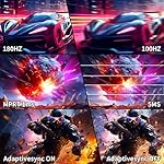 SANSUI 32-Inch Curved Gaming Monitor WQHD 2560 x 1440 180Hz Curved 1500R -Fast VA,1ms(OD), HDR, 300nits, sRGB 125%, DCI-P3 95%, FreeSync, HDMI x2, DP1.4x2(DP Cable Included) - Image 5