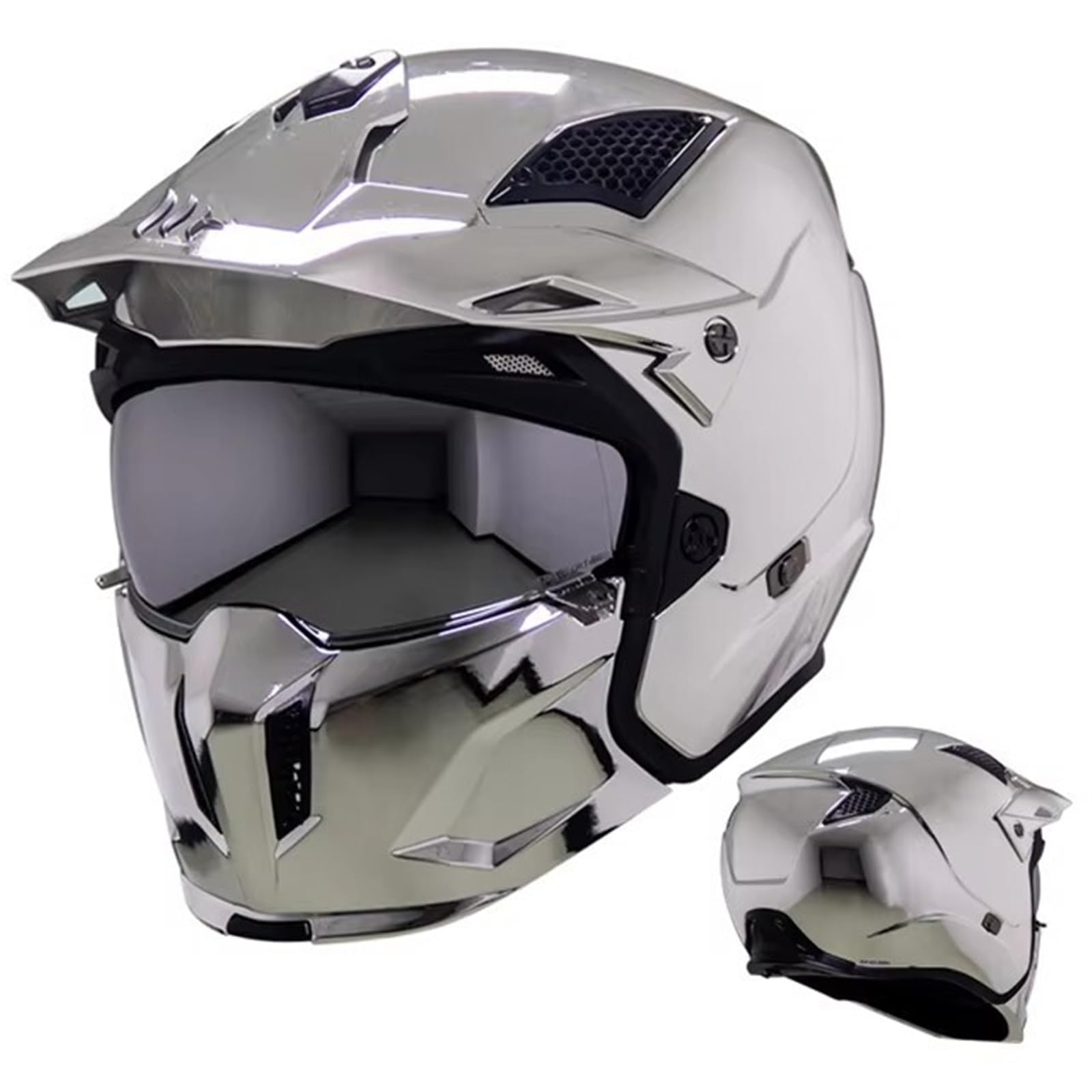 Visera Casco Moto Visera original for casco de motocicleta, color, parabrisas, accesorios(Silver)