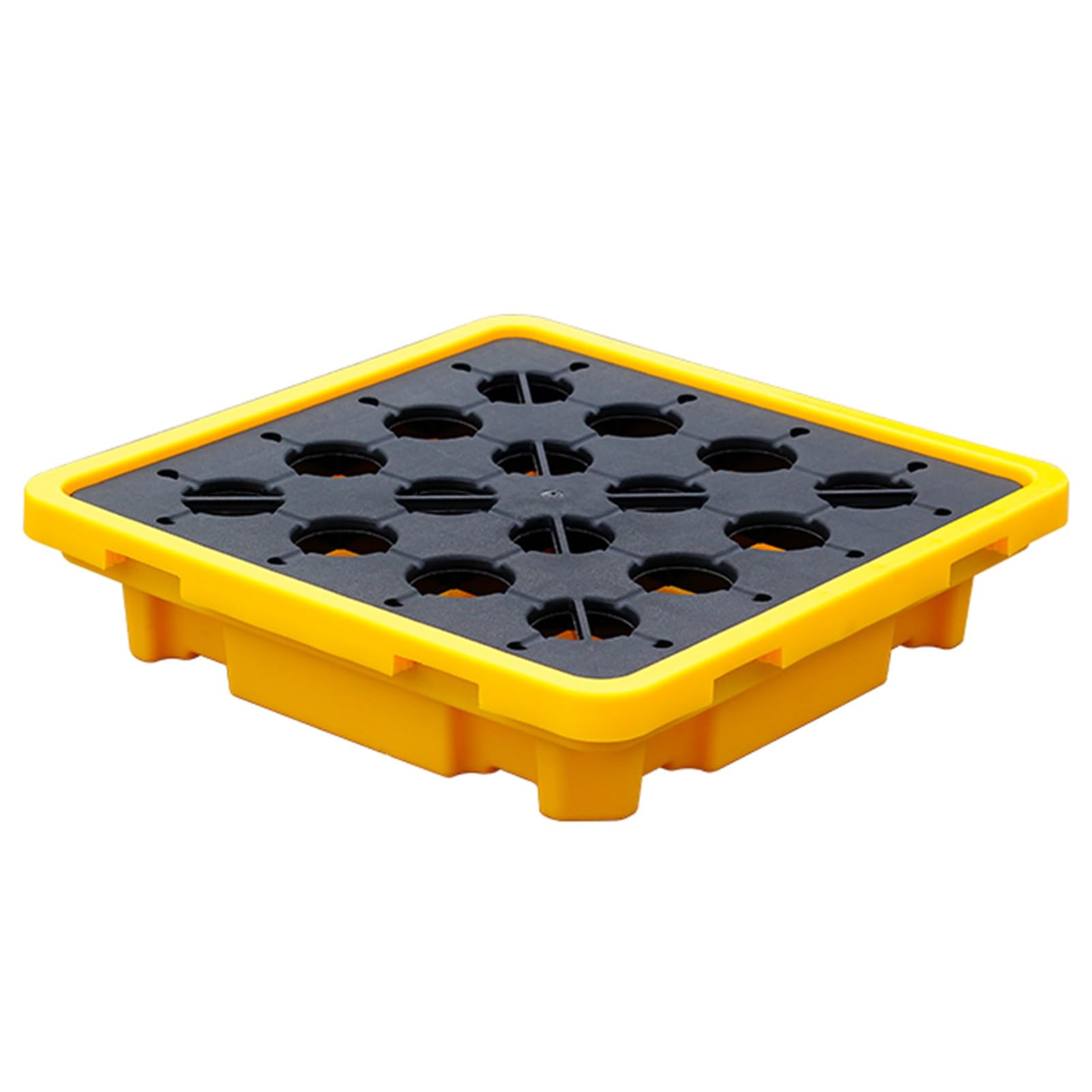 JKJZSALJ Oil Tank Spill Tray,Spill Platform, Spill Containment Platform With Drain Outlet, Modular Polyethylene Leakproof Tray For Kitchen Factory Garage, Anti Spill Pallets For S,66x66x15CM