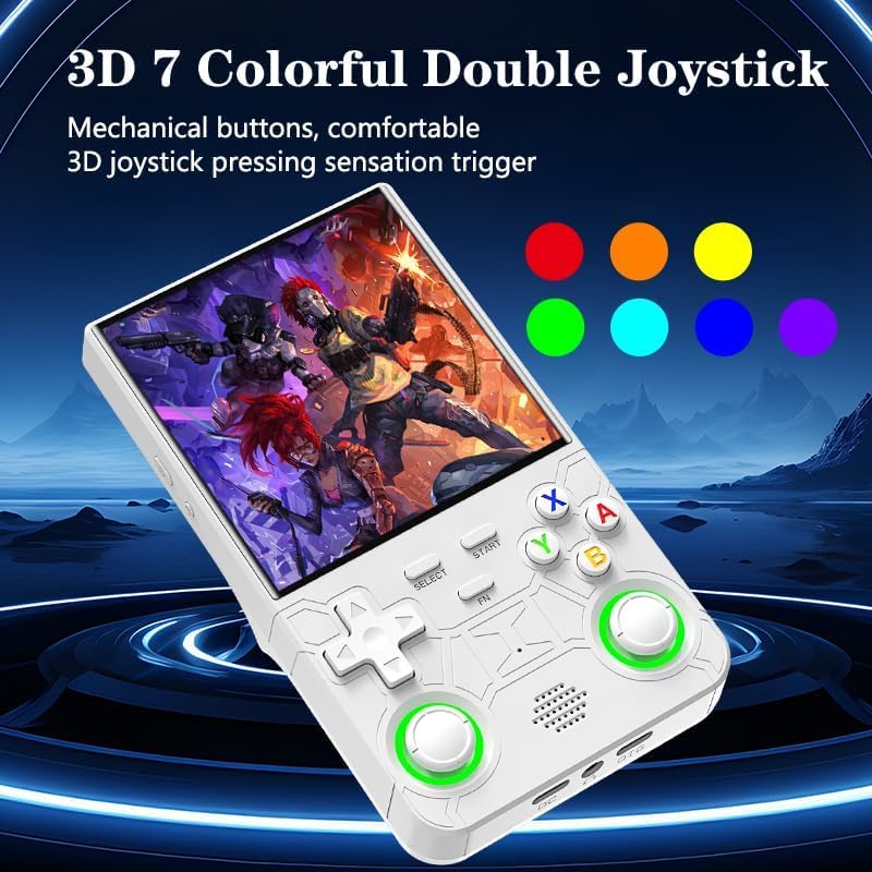 Image of R36 Ultra Retro Handheld Game Console, with 64G Built-in 20000+ Games, 3000mAh Rechargeable, Support 20+ Simulators, Linux System, 4.0 Inch IPS Screen Portable Pocket Arcade (Multi Color)