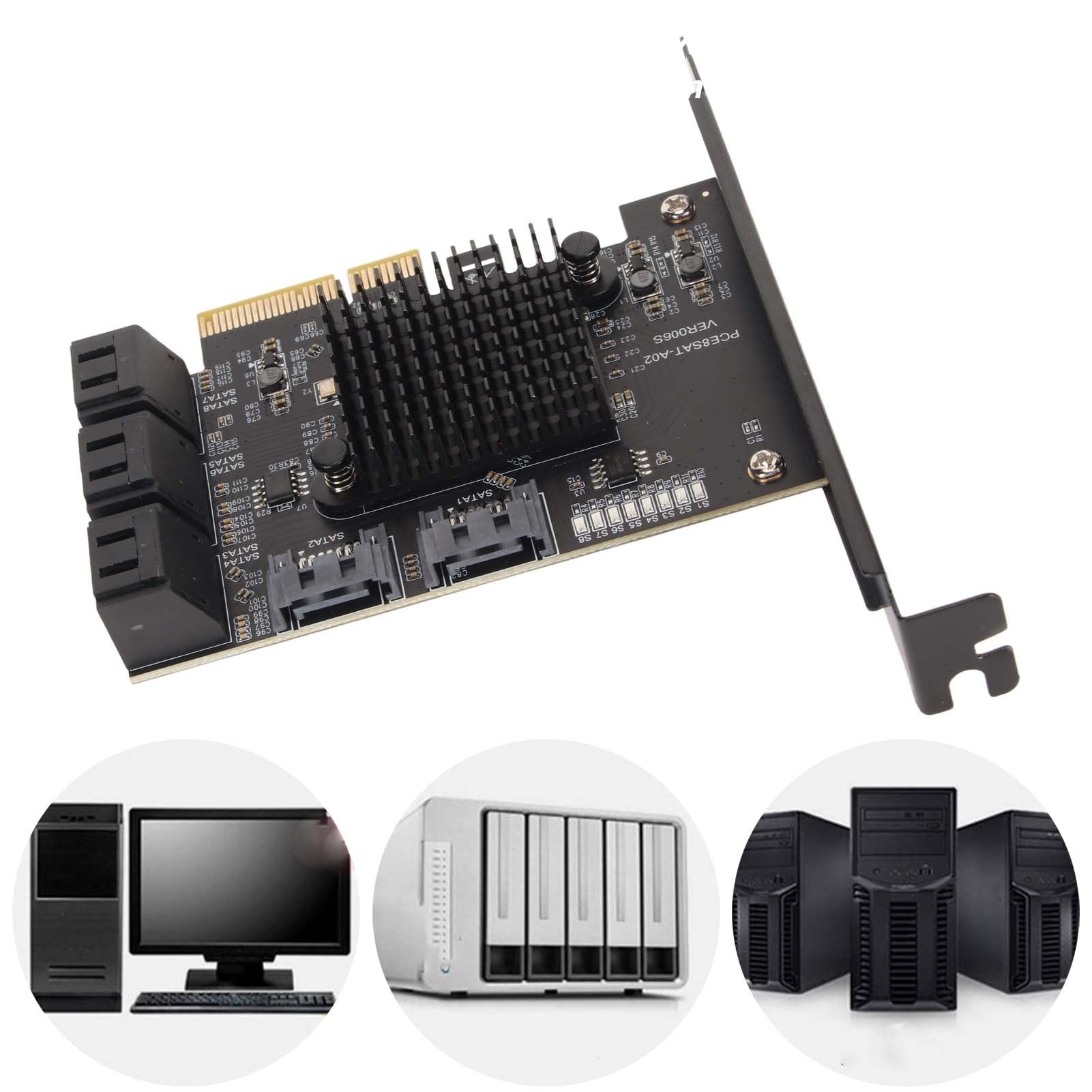 SATAカード 8ポートPCIe拡張カードなど Amazon | 8ポート SATAカード PCIE - SATA 3.0 拡張ボード 大型