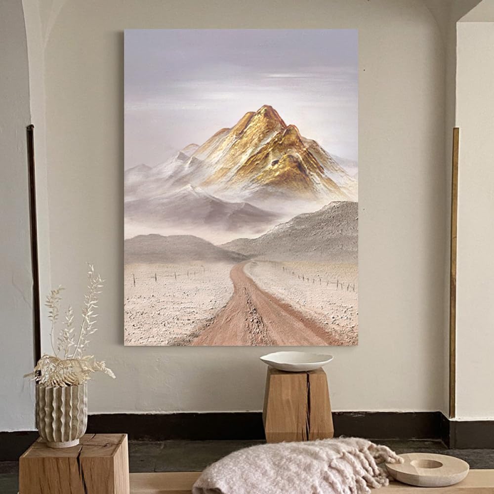 Peinture à l'huile de paysage pour mur vide grand tableau d'entrée texturé