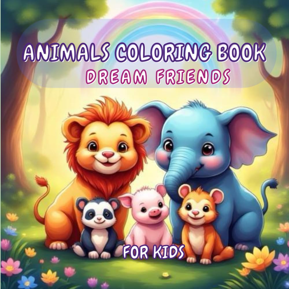 Dream Friends: Simple & Cute Animal Coloring Book