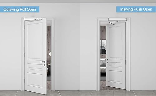 Miniatura 6 de Abridor de puerta para discapacitados, operador de puerta abatible ADA de baja energía con botones de presión de acero inoxidable para discapacitados