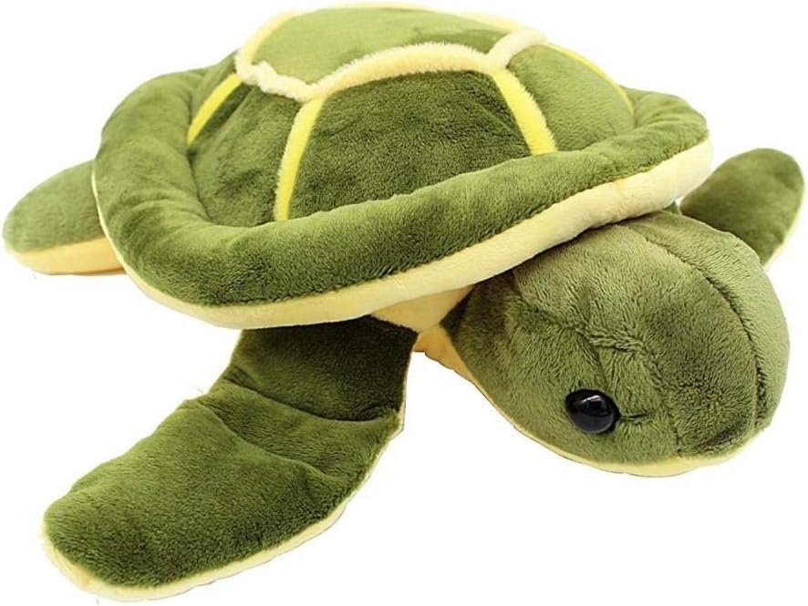 kashish gift gallery-Tortoise Fur Cloth Soft Toy Turtle, 30cm (Green & Yellow)