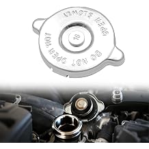 Radiator Cap - 16 PSI Original Equipment Replacement with Dual Lug Design, Sealed Cooling System Pressure Cap, Universal Fit for Most Cars Silver