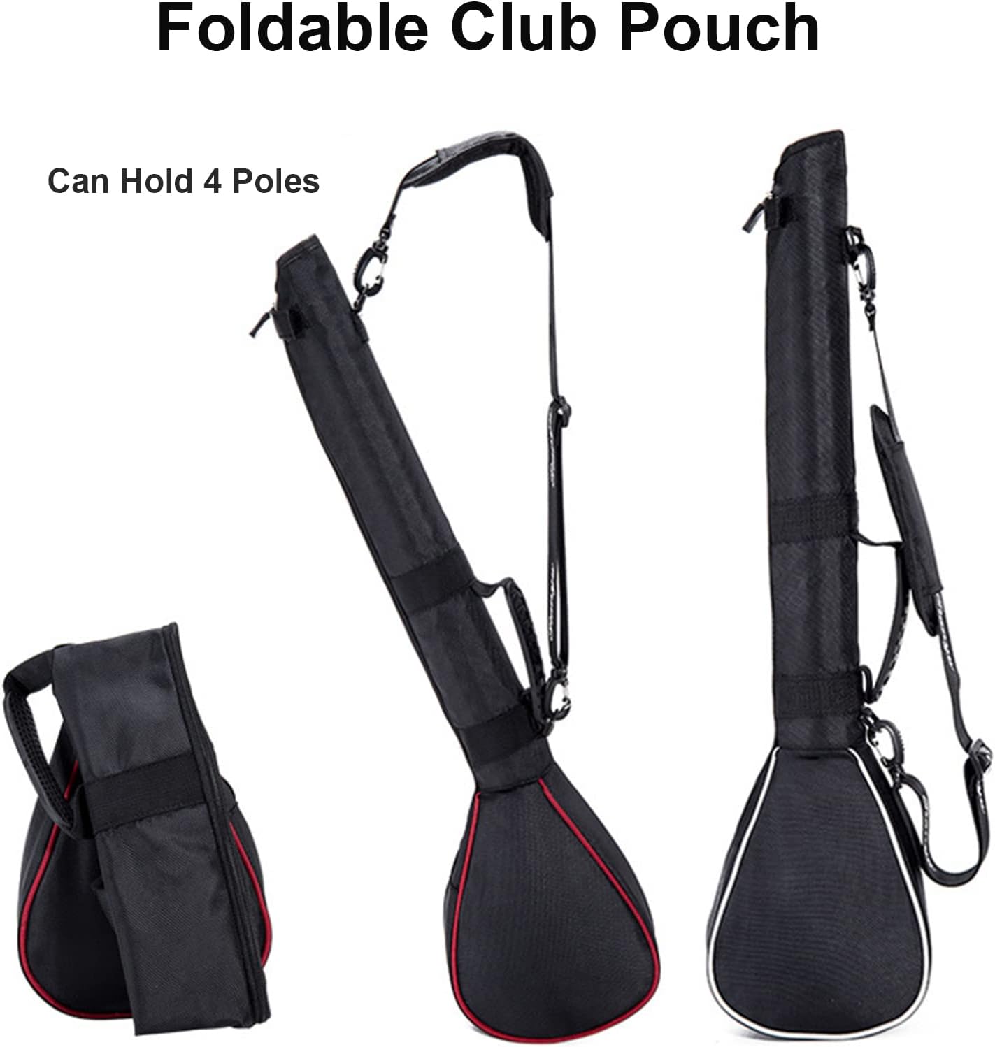 Waterproof Nylon Golf Gun Bag Protable Golf Sunday Bag for 2~3pcs Golf Clubs Foldable Lightweight Golf Bag