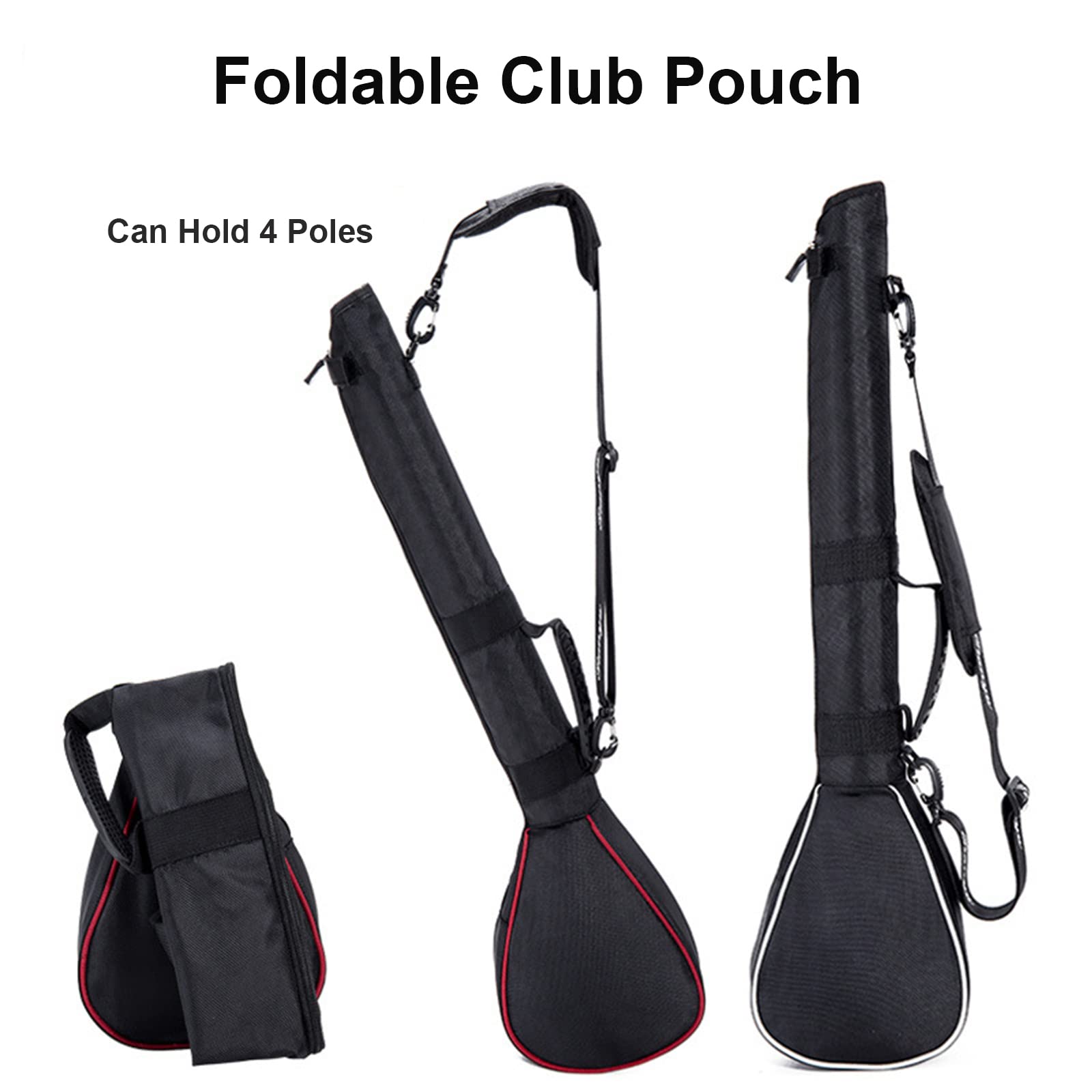 Borsa da Golf per Pistola da Golf in Nylon Impermeabile Borsa da Golf Protettiva per Mazze da Golf da 2~3 Pezzi Borsa da Golf Leggera Pieghevole